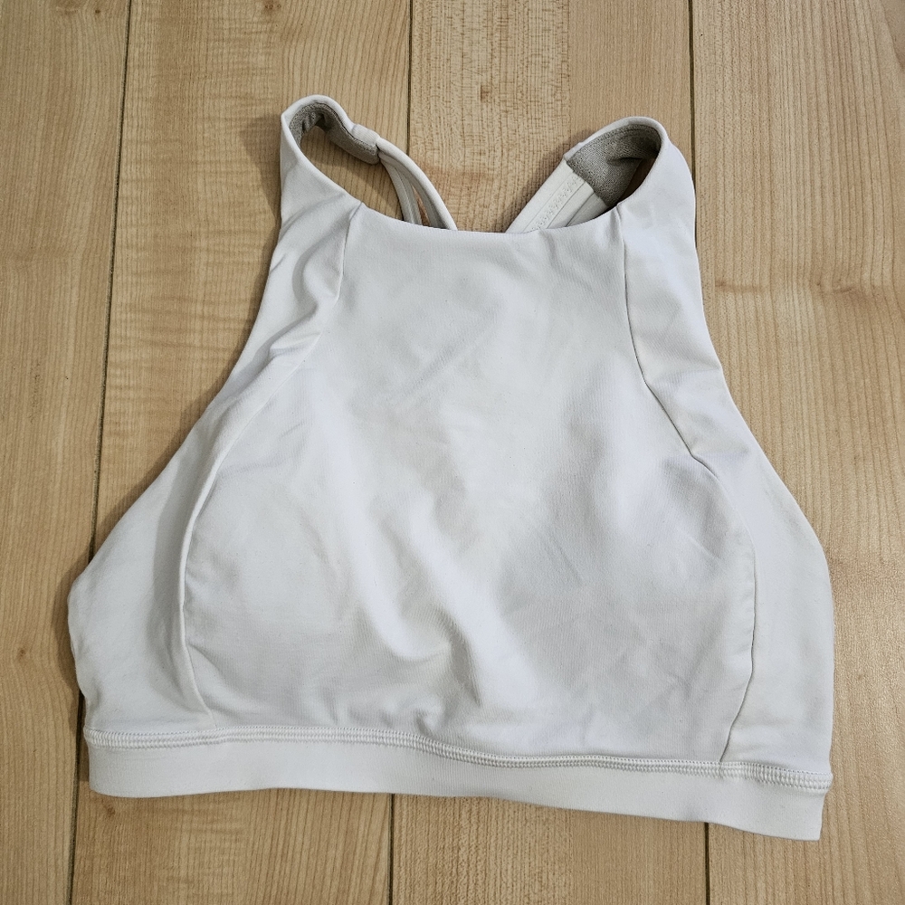 Lululemon White Strappy Sports Bra